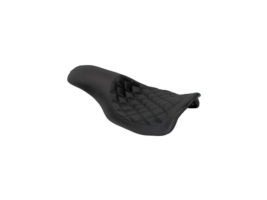 Harley Davidson Touring [2008-2025] -2-up Boss Diamond Seat Black Vinyl