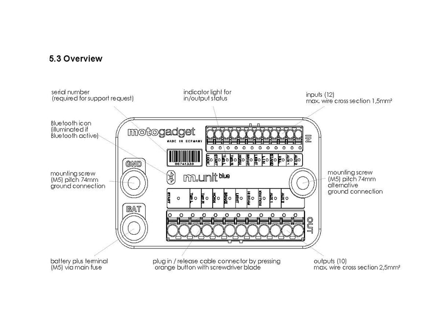 Harley Davidson - Mo. Unit Control Unit, Blue Control Box