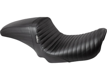 Harley Davidson Dyna [2006-2017] – Kickflip Sitz Gefaltete Naht Schwarzes Vinyl