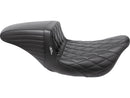 Harley Davidson Touring [2008-2025]-Kickflip Seat Diamond Spice Black Vinyl-1