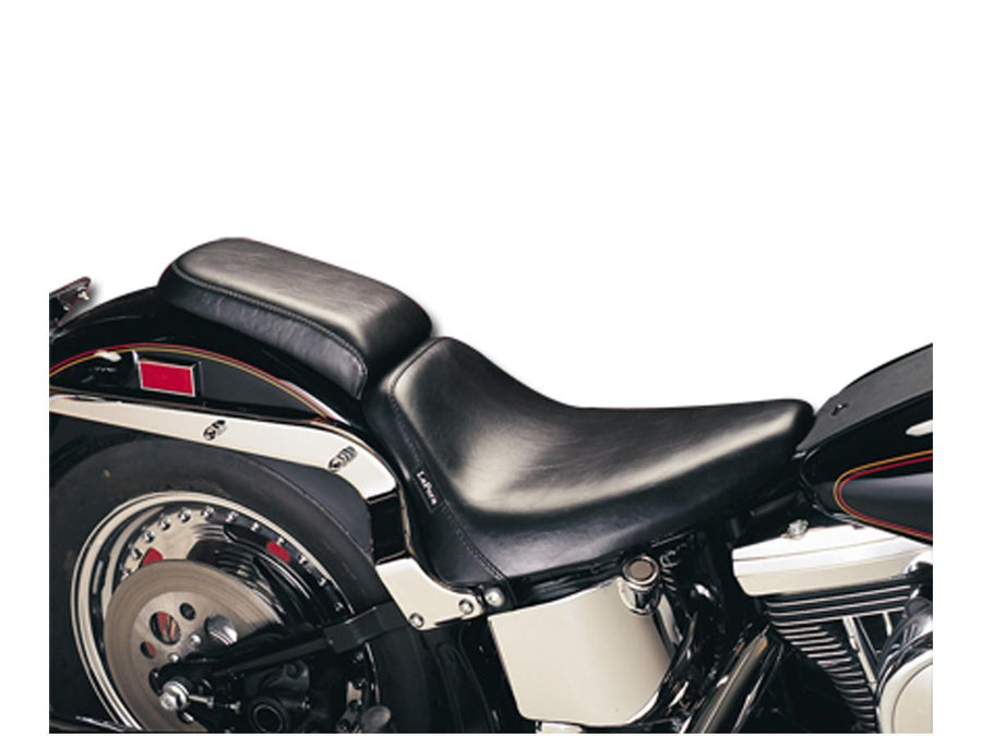 Harley Davidson FXS [2011-2012] – Bare Bones Soziuspolster Glattes Schwarzes Vinyl