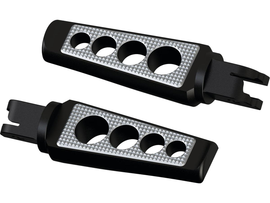 Harley Davidson Softail [2018-2025]-drilled driver's footrests with contrast cut