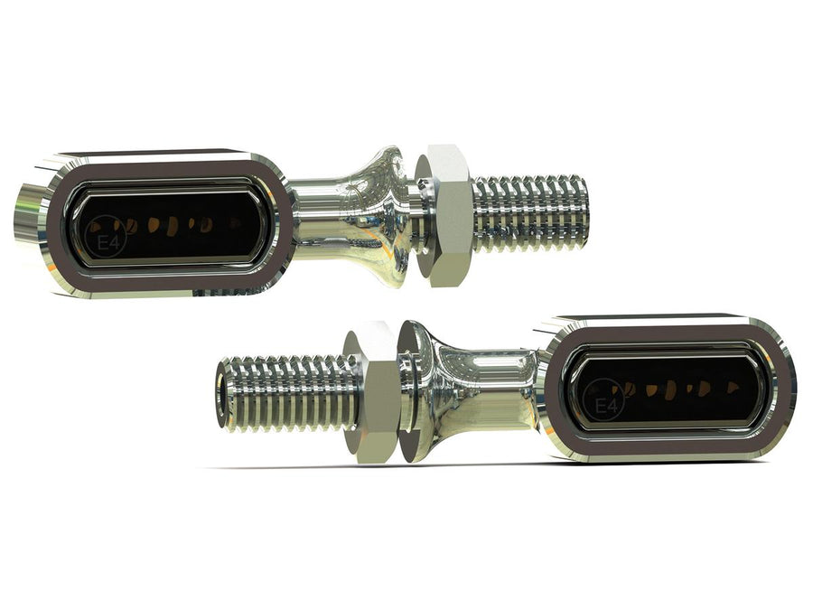 Harley Davidson – Streifen LED Blinker/Rücklicht/Bremslicht Aluminium Poliert Rauch