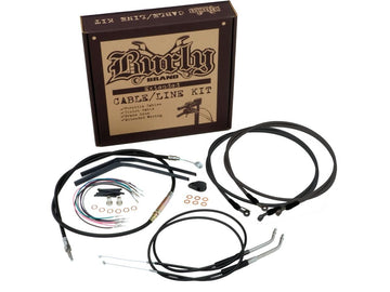 Harley Davidson Flhr [2000-2003] -16 "Gorilla Bar Cable Set Black Vinyl Non-Abs ...