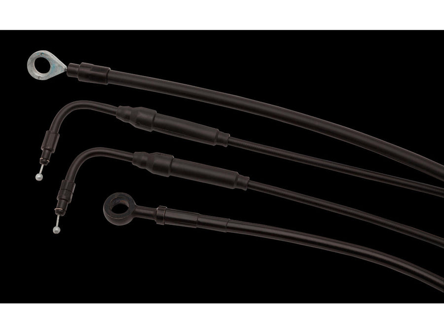 Harley Davidson Flhr [2000-2003] -16 "Gorilla Bar Cable Set Black Vinyl Non-Abs ...