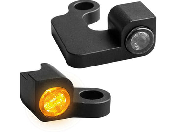 Harley Davidson Sportster [2004-2013] – NANO Series LED Blinker Schwarz Eloxiert - 0