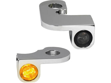Harley Davidson Softail Hinweis [1990-2014] – NANO Serie LED Blinker Chrom Rauch LED - 0