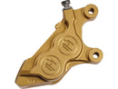 Harley Davidson Sportster [2014-2020]-4-piston Bolt-on brake caliper gold anodized-3