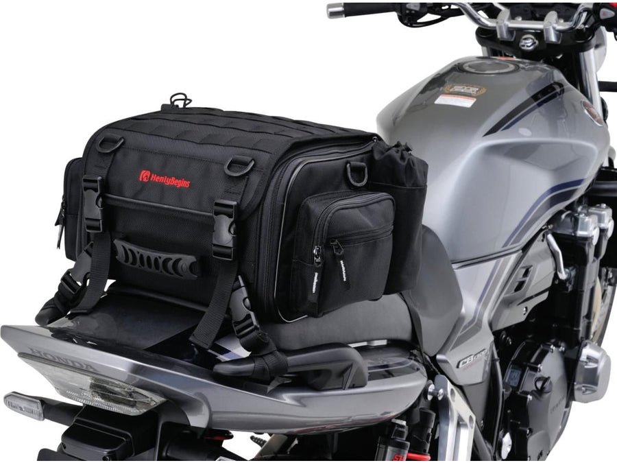 Harley Davidson - Poche de siège extensible avec un volume variable de 20 à 26 l noir