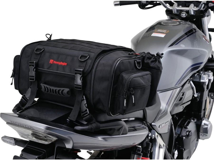 Harley Davidson - Poche de siège extensible avec un volume variable de 20 à 26 l noir