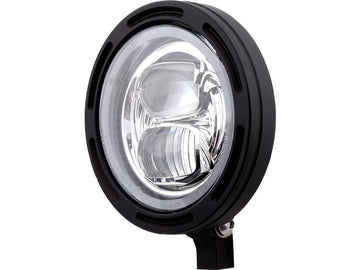 Harley Davidson – Rahmen-R2 Typ 7 LED 5 3/4" Scheinwerfer unten montiert Schwarz LED