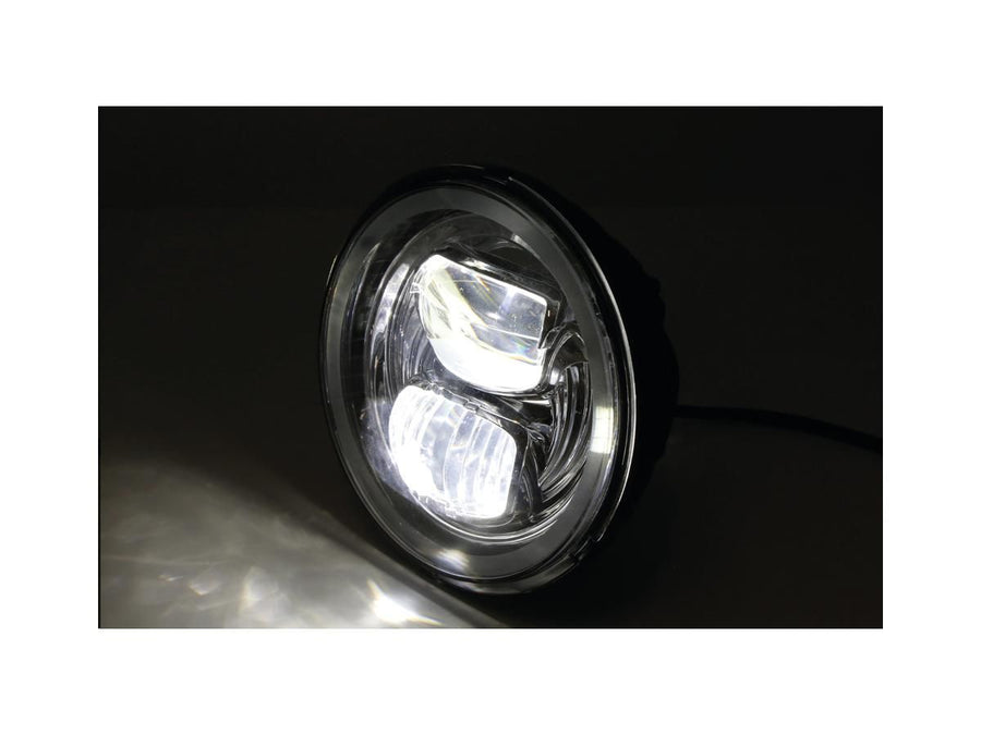 Harley Davidson – Rahmen-R2 Typ 7 LED 5 3/4" Scheinwerfer unten montiert Schwarz LED