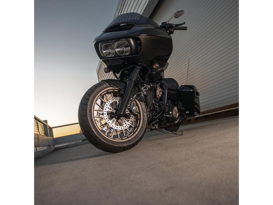 Harley Davidson Touring [2014-2024]-Fat tires Billet fork protector Chrom