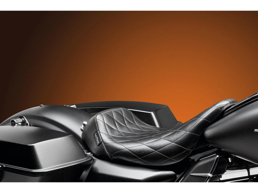 Harley Davidson Touring [2002-2007] -Bare Bones Seat Solo Diamond Stitch Schwarzes