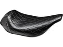 Harley Davidson Touring [1997-2001]-Bare Bones Solo Seat Diamond Stitch Schwarzes-1