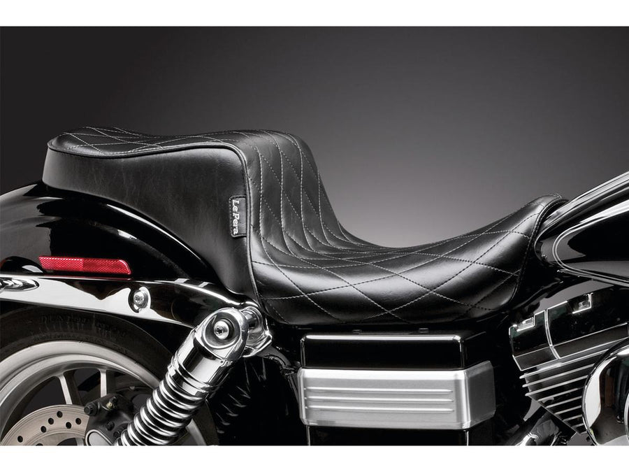 Harley Davidson Dyna [1996-2003]-Cherokee seat diamond stitch black vinyl