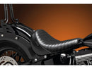 Harley Davidson FLS [2016-2017]-Bare Bone's solo seat folded seam of black vinyl-1