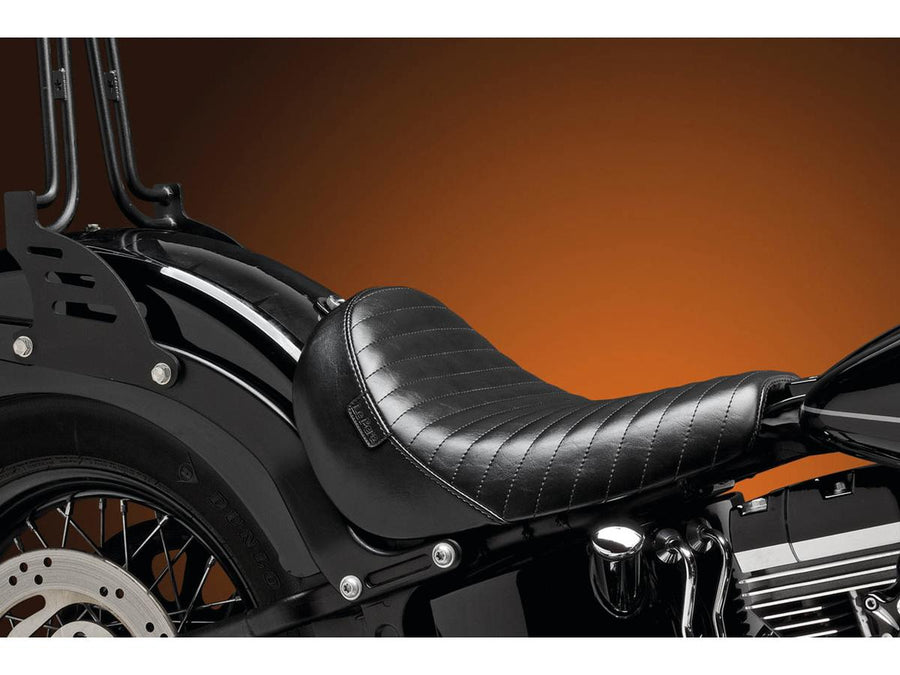Harley Davidson FLS [2016-2017]-Bare Bone's solo seat folded seam of black vinyl