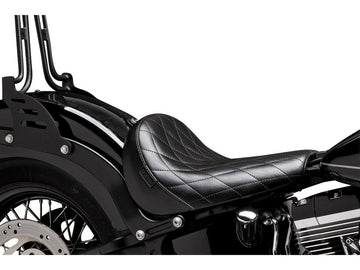 Harley Davidson FXLRS [2020-2025] -Bare Bones Seat Solo Diamond Stitch Schwarzes