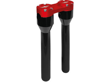 Harley Davidson FX [1974-1978] – 12" Club-Style Gerade Riser mit roter Klemme Schwarz