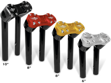 Harley Davidson FX [1974-1978] – 6" Club-Style Pullback-Riser mit schwarzer Klemme - 0