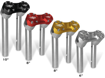 Harley Davidson FX [1974-1978] – 6" Club-Style Pullback-Riser mit silberner Klemme - 0