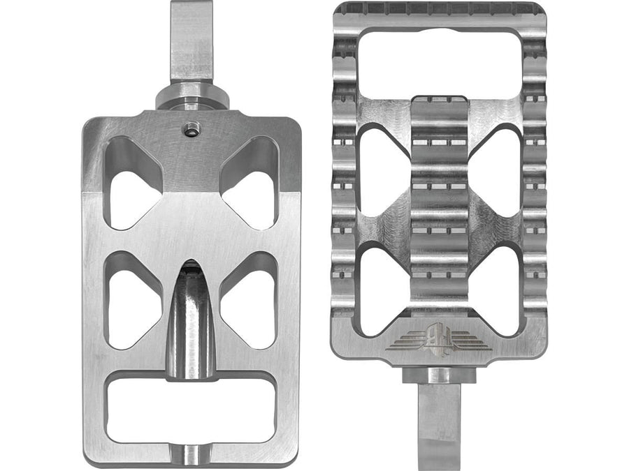 Harley Davidson Softail [2018-2025]-MX V1 footrest silver anodized