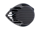 Harley Davidson Dyna [2000-2017] – Gerippter Luftfilter Schwarz Eloxiert-5