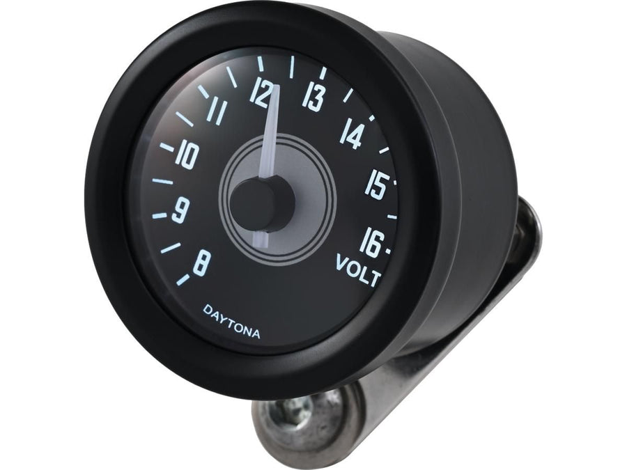 Harley Davidson – Velona 48 Voltmeter Modernes Design (Typ A) Schwarz