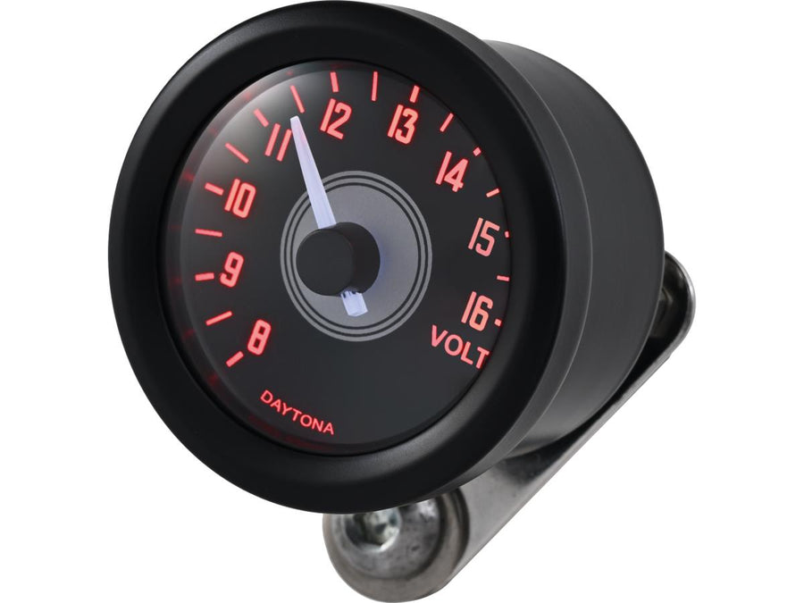 Harley Davidson – Velona 48 Voltmeter Modernes Design (Typ A) Schwarz