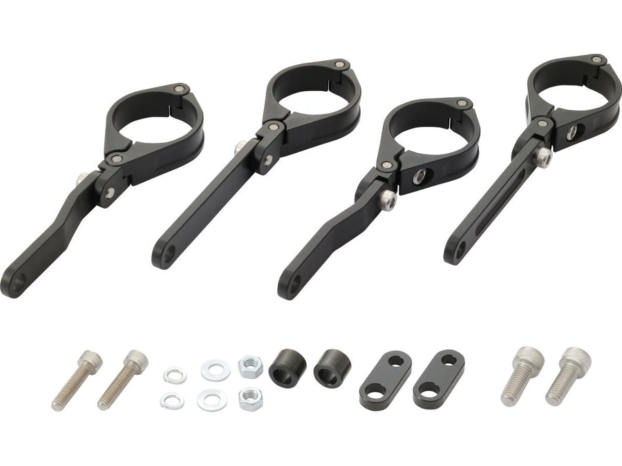 Harley Davidson - adjustable CNC headlight holder 41mm fork mounting black