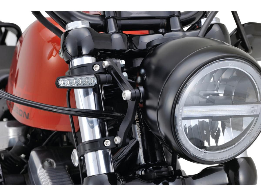 Harley Davidson – Verstellbare CNC Scheinwerferhalterung 49mm Gabelmontage Schwarz