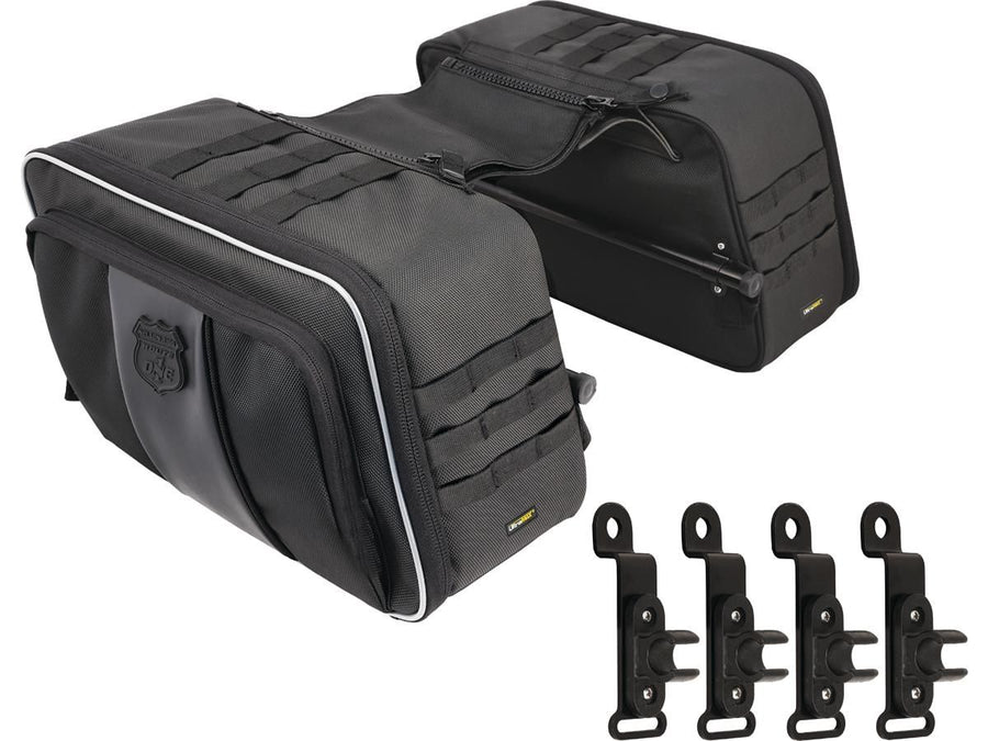 Harley Davidson Softail [2000-2017] -ROUTE 1 Road Trip Saddlebags Black