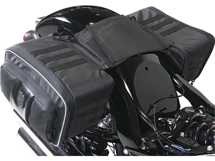 Harley Davidson Softail [2000-2017] -ROUTE 1 Road Trip Saddlebags Black