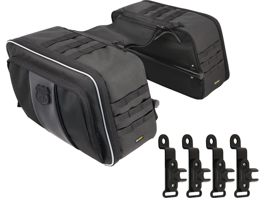 Harley Davidson Softail [2000-2017] -ROUTE 1 Road Trip Saddlebags Black