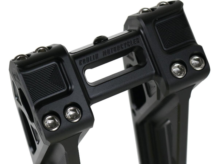 Harley Davidson Sportster [1985-2020] – 8" Universal Fastback Risers Schwarz Eloxiert