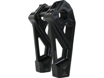 Harley Davidson Sportster [1985-2020] -6 "UNIVERSAL FASTBACK RISERS BLACK ANODIZZATO - 0