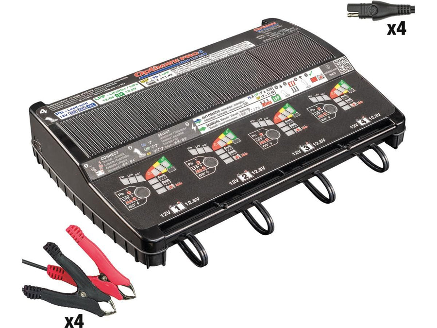 Harley Davidson-Pro-4 Duo 12V 5a Chargeur de batterie de diagnostic automatique x 4