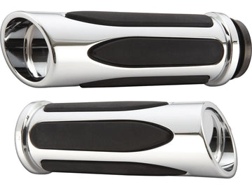 Harley Davidson Sportster [1976-2020] – Deep Cut Komfortgriffe Chrom 1" Gaszüge