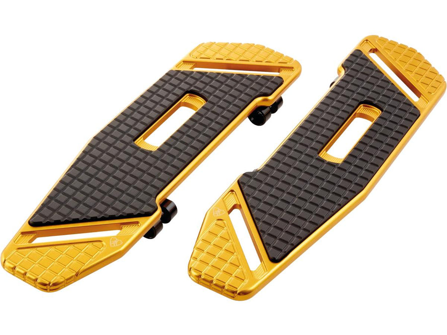 Harley Davidson Touring [1985-2025]-Speedliner driver's footrest gold anodized