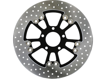 Harley Davidson Dyna [2000-2017] -Round 340 mm Disco di freno galleggiante Black - 0
