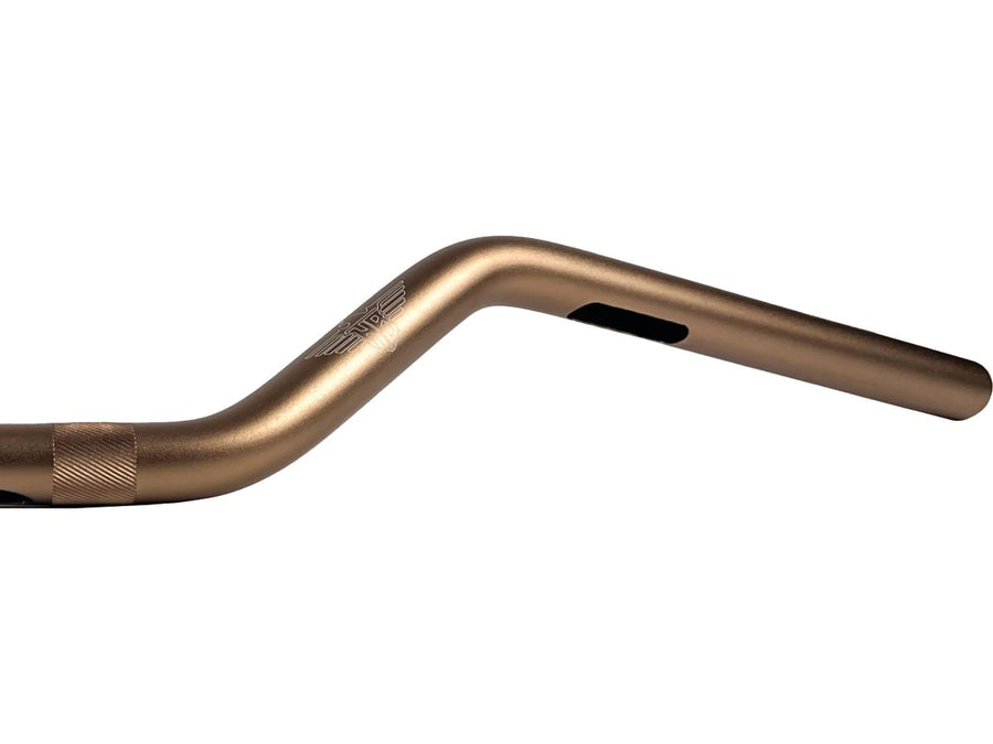 Harley Davidson-Performance Club-Style Moto mid bar aluminum handlebar 3-hole bronze