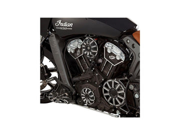 Harley Davidson Indian Scout [2015-2024] -10 couverture du stator de calibre noire anodisée - 0