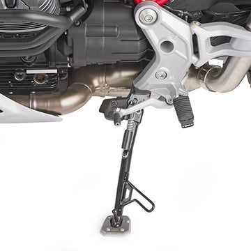 Moto Guzzi V85 TT [GIVI] - Fuß-Verbreiterung aus Aluminium und Edelstahl für den Original Seitenständer kompatibel von