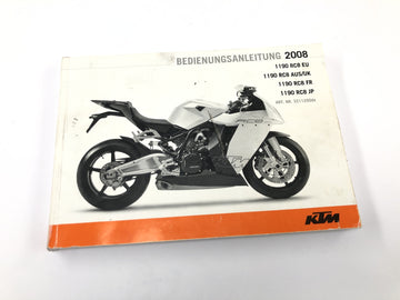 KTM 1190 RC8 [2008] - Manuel du propriétaire Manuel du conducteur