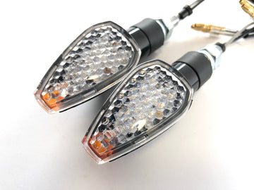 LED indicators with resistors clear [with E-mark] - Yamaha Kawasaki Suzuki Ducati KTM - 0