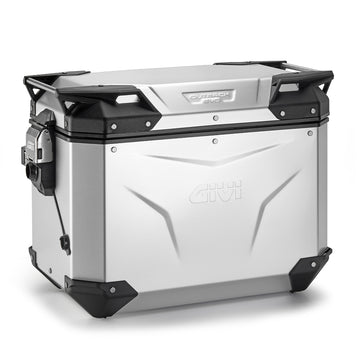 Seitenkoffer Trekker Outback EVO Monokey 48 Liter – Links, aus eloxiertem Aluminium, SMART SEC. LOCK