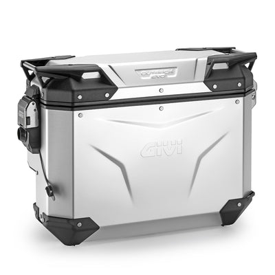 Seitenkoffer Trekker Outback EVO Monokey 33 Liter – Seitl. versetzt, rechts, aus eloxiertem Aluminium