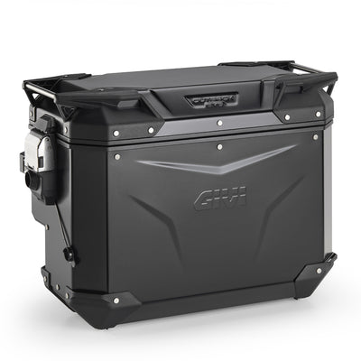 Alu-Seitenkoffer Trekker Outback EVO 40, schwarz – Seitlich versetzt, rechts, SMART SEC. LOCK