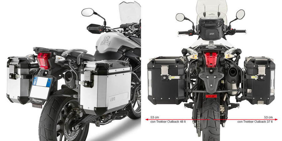 Triumph Tiger 800 XC [2011–2017] – Stahlrohr-Seitenkofferträger Cam-Side